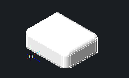 CAD中如何绘制三维的圆角长方体