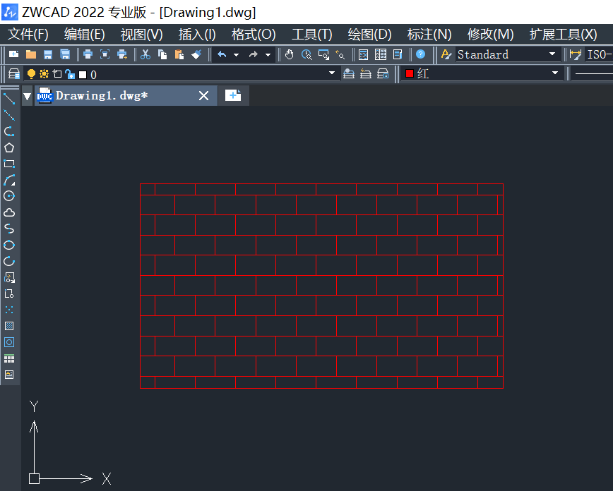 CAD如何给矩形填充地砖效果？