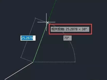 CAD中怎样在未知角度的斜线上绘制有夹角的直线