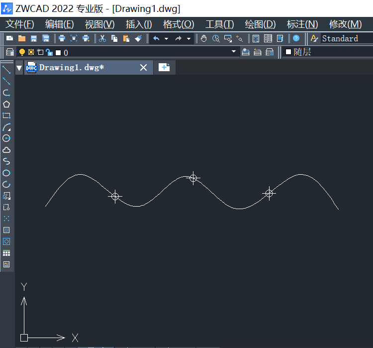 在CAD中如何等分曲线？