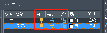 CAD中关于图层的基本设置