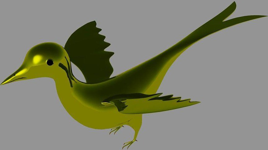 CAD制作立体小鸟的方法
