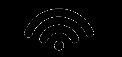 CAD中如何绘制WiFi图标？