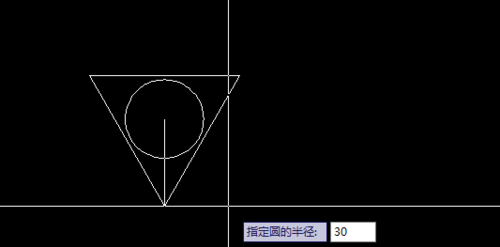 cad中圆的外切三角形的步骤