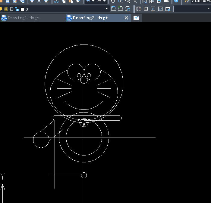 CAD绘制哆啦A梦的步骤