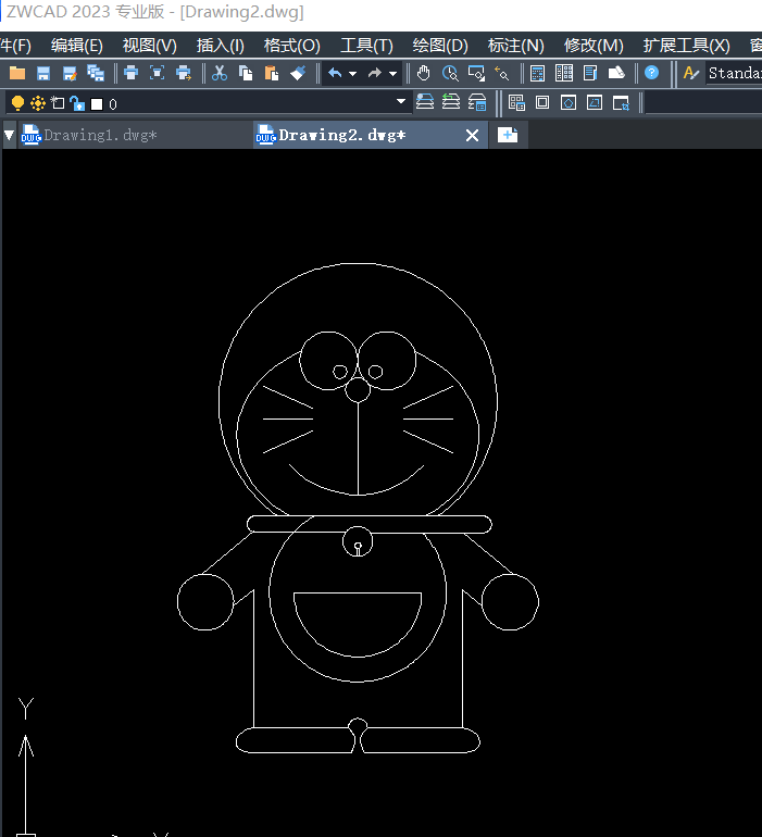 CAD绘制哆啦A梦的步骤