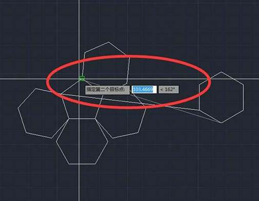 CAD如何让多个六边形对齐