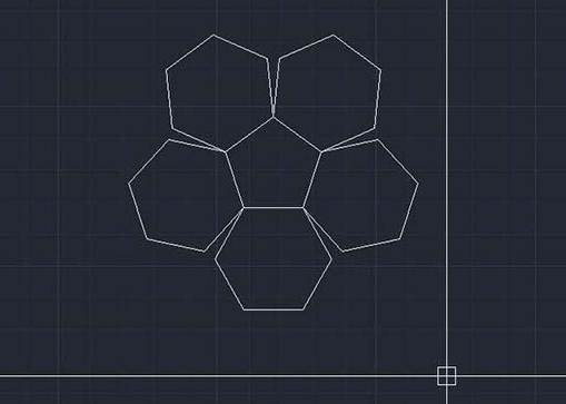 CAD如何让多个六边形对齐