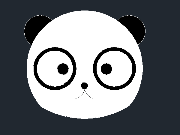 CAD如何画熊猫？
