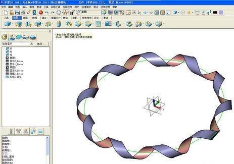 CAD3D圆形麻花建模的教程