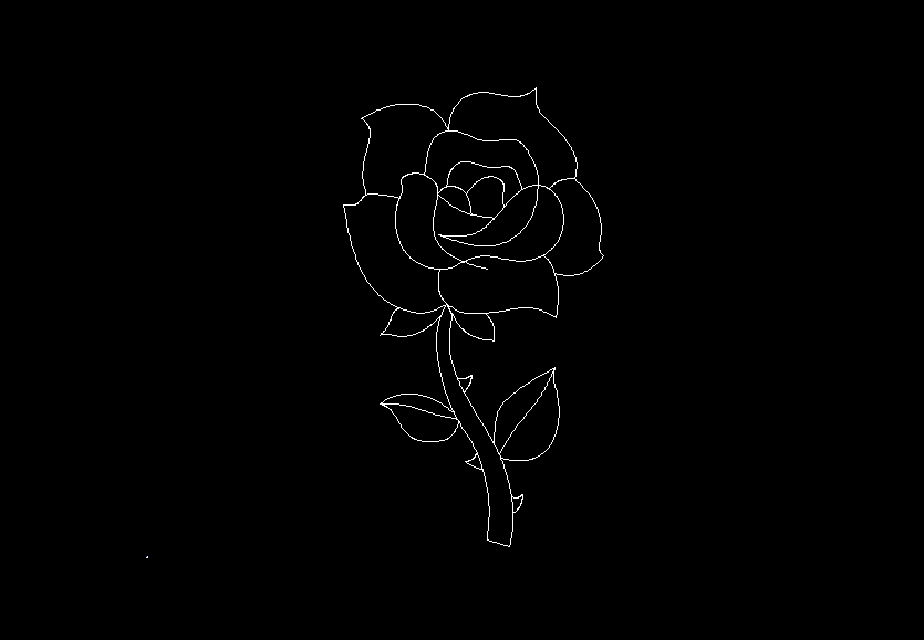 CAD绘制玫瑰的步骤