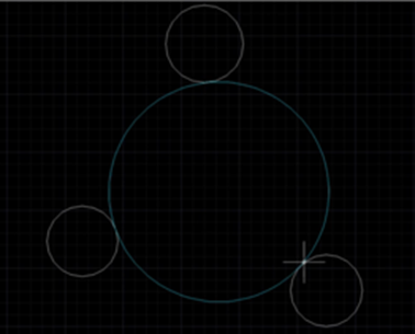CAD绘制与三点相切的圆的方法
