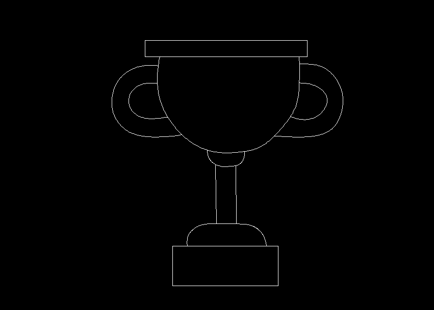 CAD绘制奖杯的方法