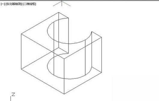 CAD使用差集命令画立体图，面域和实体的差集步骤