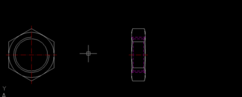 CAD绘制六角螺母的步骤