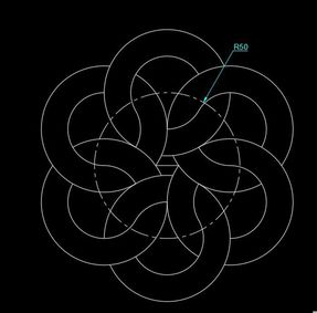 CAD绘制六连环