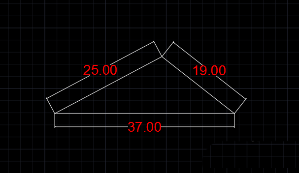 CAD如何画已知边长的三角形？