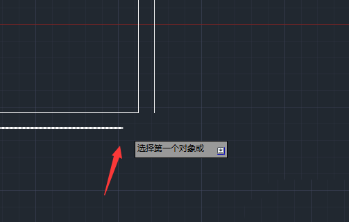 CAD连接两条垂直不相交线段的操作