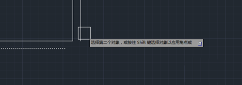 CAD连接两条垂直不相交线段的操作