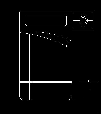 CAD绘制床和床头柜