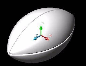 CAD绘制橄榄球的流程