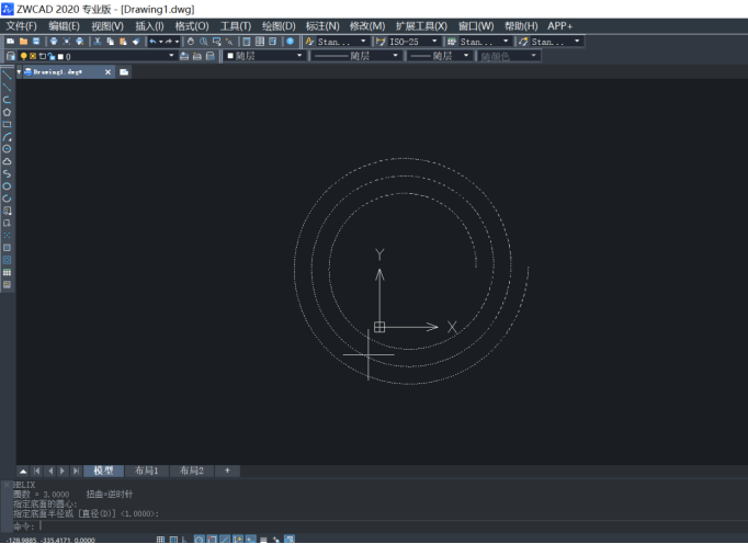 CAD样条曲线和三维螺旋线的绘制步骤