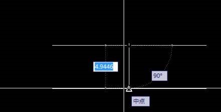 CAD中绘制直线中垂线的方法