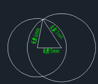 CAD使用圆绘制三角形的方法
