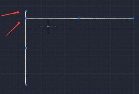CAD延长两条直线找到交点的方法
