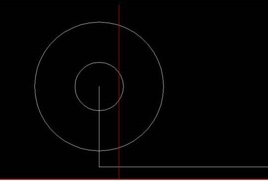 CAD圆弧连接圆和直线的操作