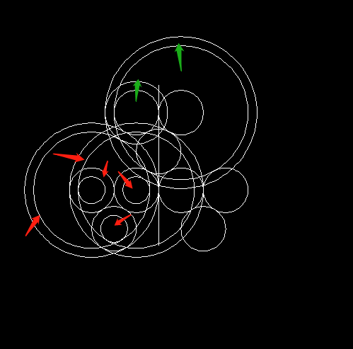 CAD如何绘制三个连接的爱心状图形