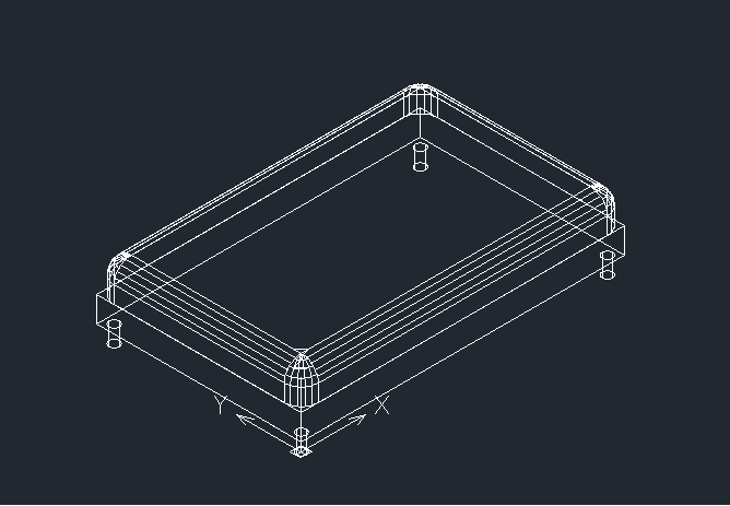 CAD绘制三维立体床