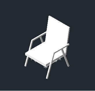 CAD绘制三维扶手椅