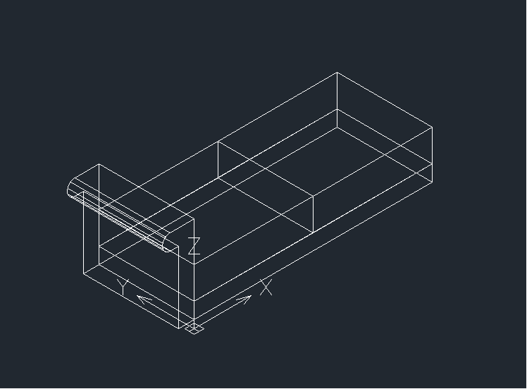 CAD绘制三维立体沙发