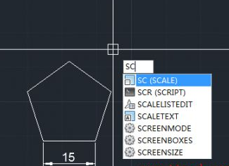 CAD按比缩放五边形的操作步骤
