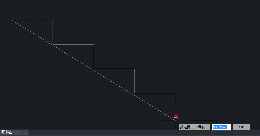 如何用CAD绘制小台阶?