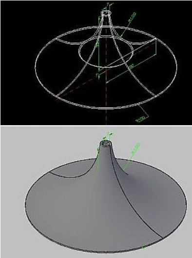 如何用CAD设计曲面实体造型