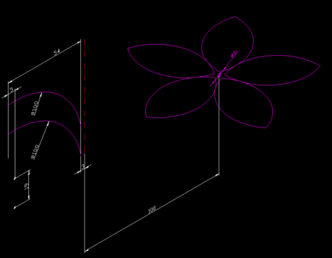 如何用CAD绘制三维鲜花