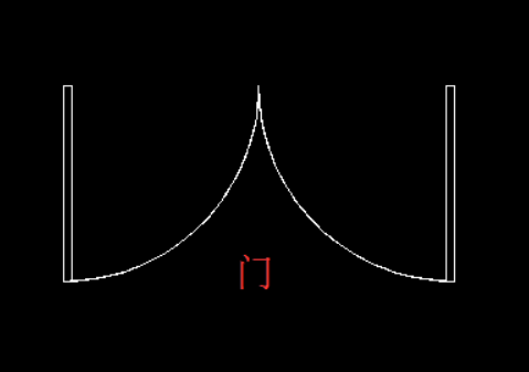 如何用CAD绘制双扇门平面图