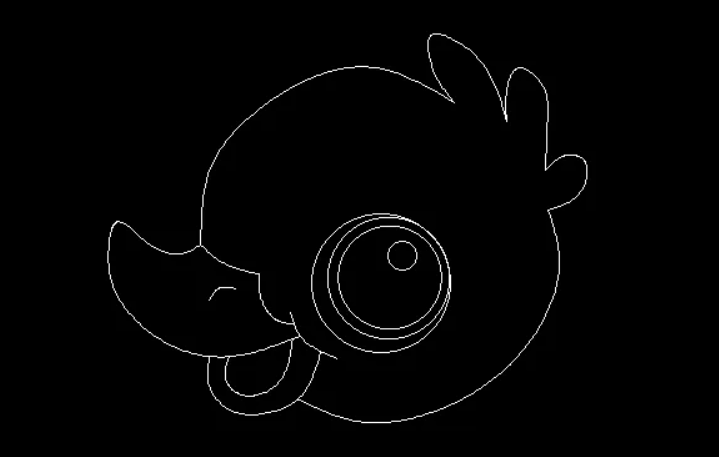 怎么用CAD画一个小鸭子？