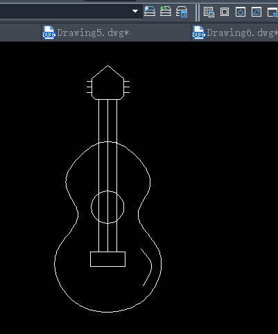 用CAD画吉他