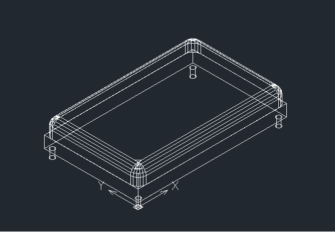 CAD绘制三维床