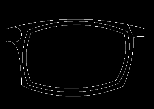 CAD眼镜的绘制方法