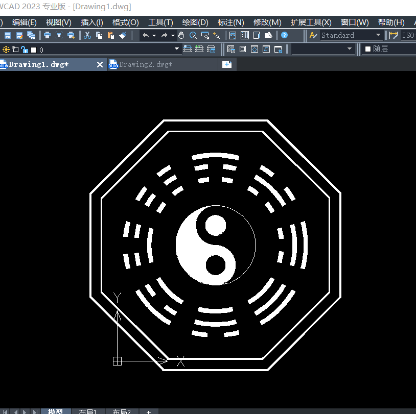CAD怎么画八卦阵