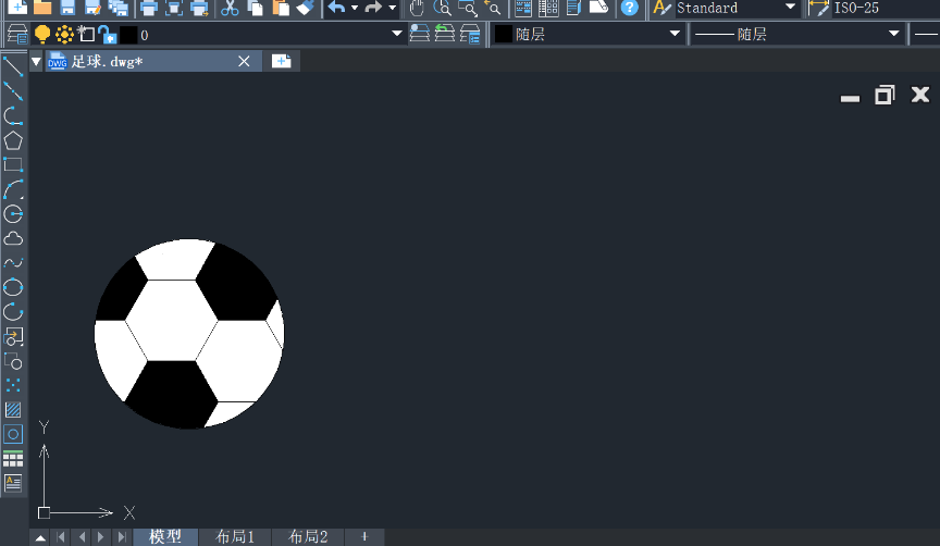 CAD怎么画足球