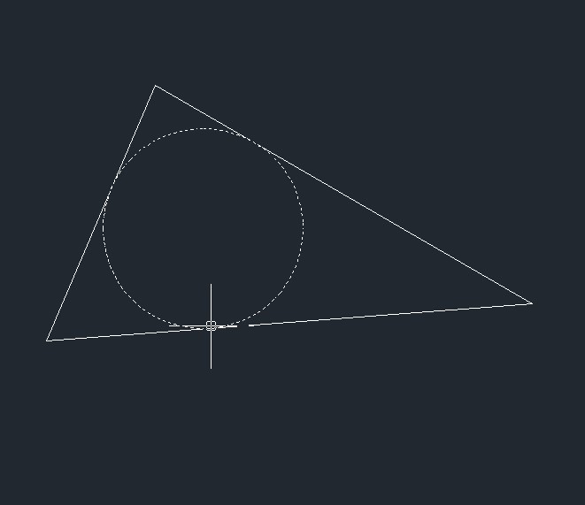 如何通过CAD制作三角形内切圆外接圆