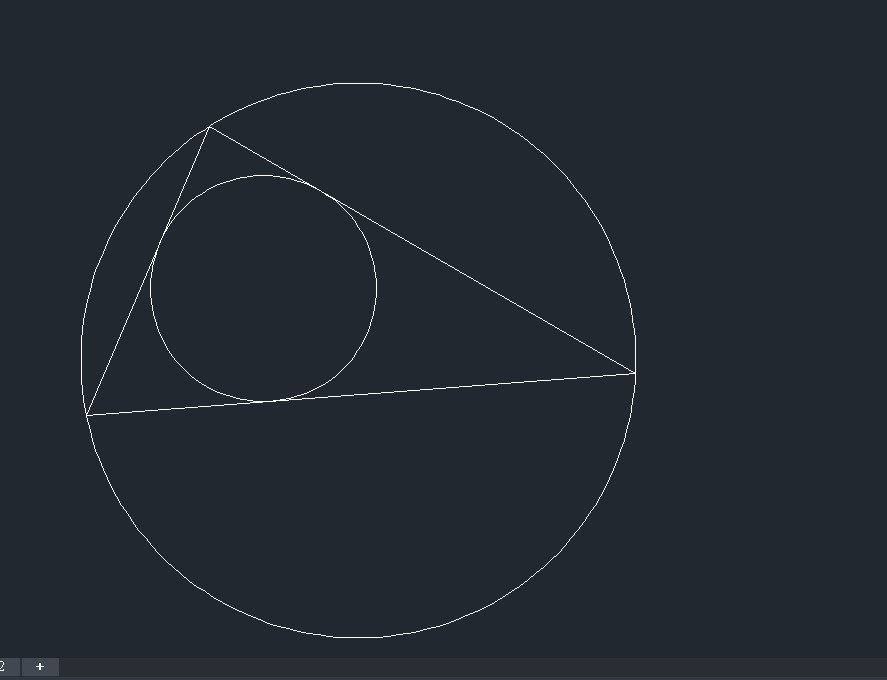 如何通过CAD制作三角形内切圆外接圆