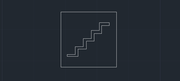 CAD下梯图标怎么画？