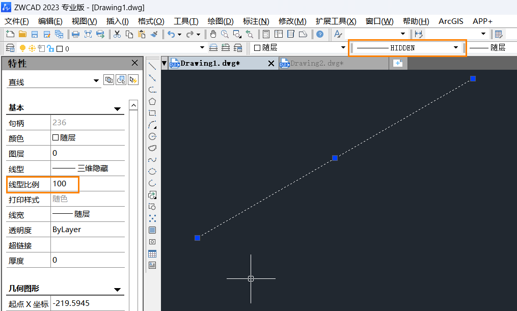 为什么CAD线型比例中的线型全显示为实线？