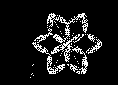用CAD绘制花瓣形的圆创意图形（2）